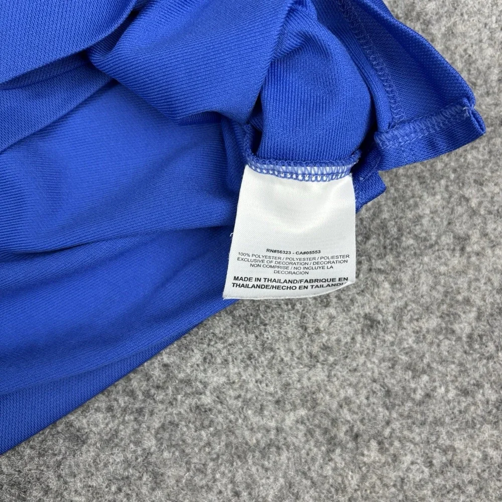 Nike Golf Polo Shirt Mens 3xl Blue Short Sleeve Nike Dri Fit Check Logo Stretch
